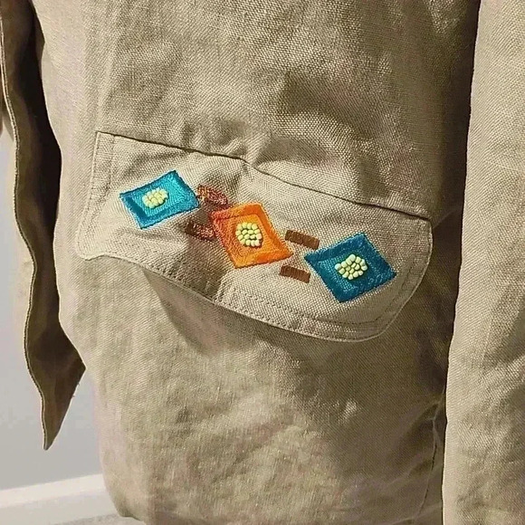 Adam Douglass Adrianna Papell linen blazer - Picture 6 of 9